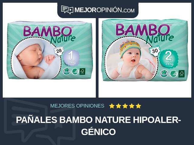 Pañales Bambo Nature Hipoalergénico