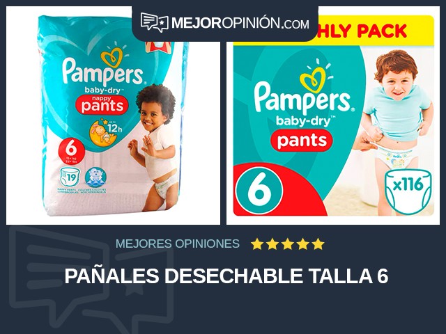 Pañales Desechable Talla 6