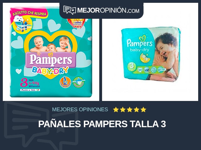 Pañales Pampers Talla 3