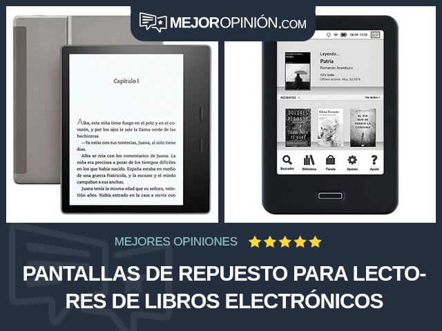 Pantallas de repuesto para lectores de libros electrónicos