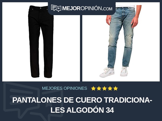 Pantalones de cuero tradicionales Algodón 34