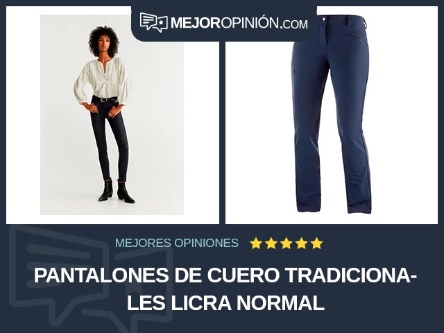 Pantalones de cuero tradicionales Licra Normal