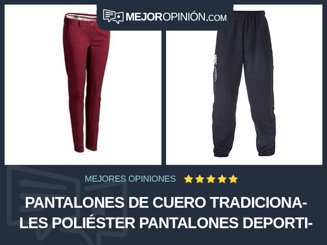 Pantalones de cuero tradicionales Poliéster Pantalones deportivos