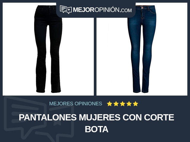 Pantalones Mujeres Con corte bota