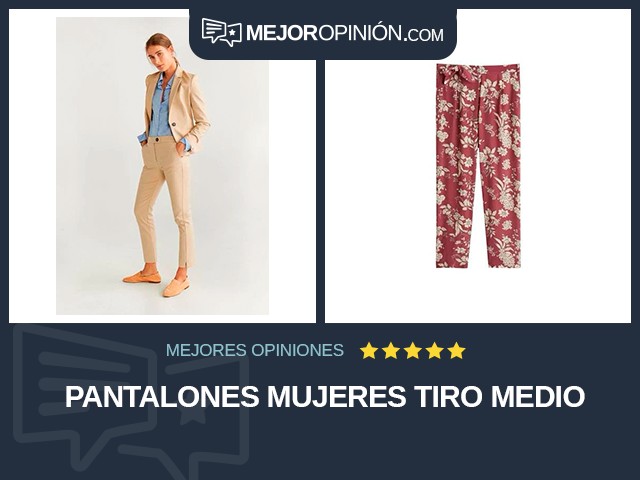 Pantalones Mujeres Tiro medio