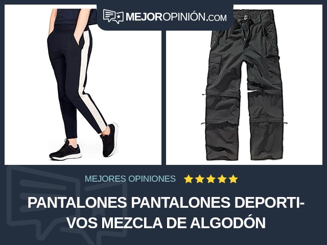 Pantalones Pantalones deportivos Mezcla de algodón