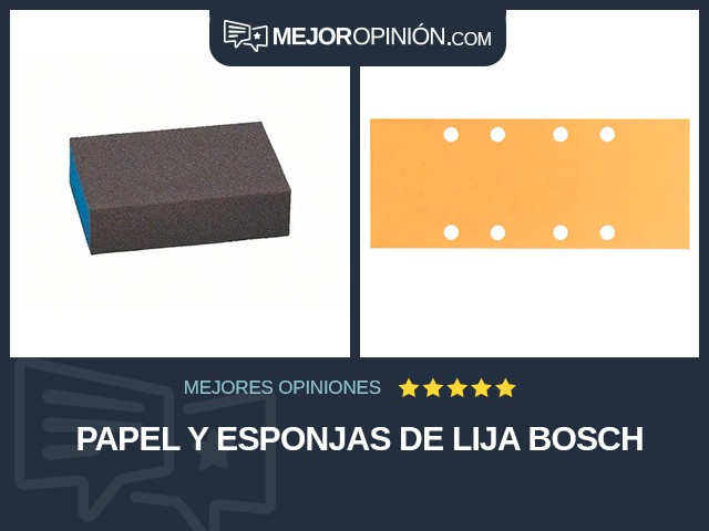 Papel y esponjas de lija Bosch