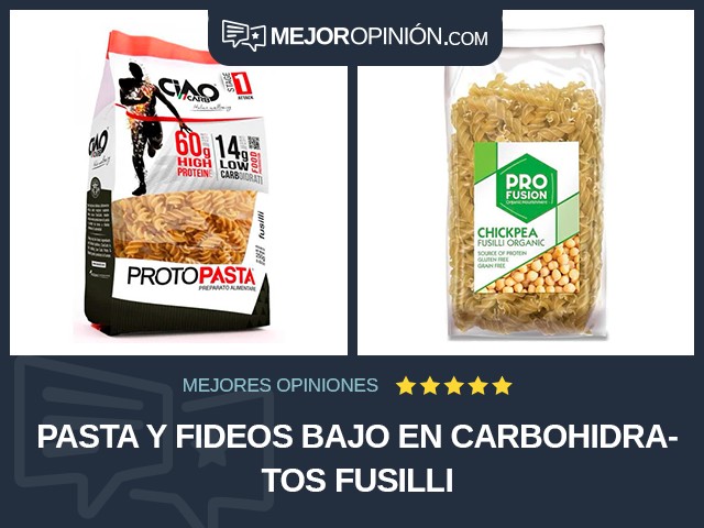 Pasta y fideos Bajo en carbohidratos Fusilli