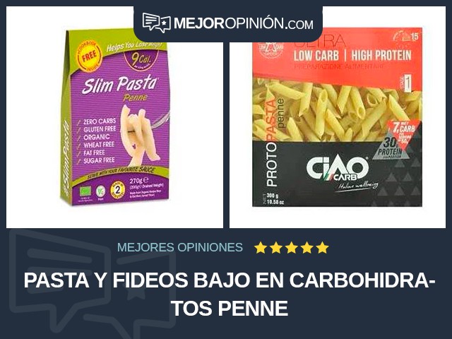 Pasta y fideos Bajo en carbohidratos Penne