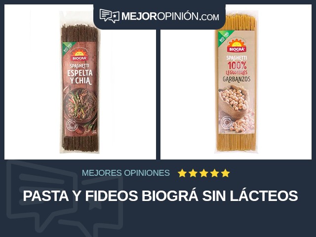 Pasta y fideos Biográ Sin lácteos