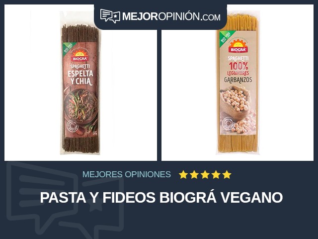 Pasta y fideos Biográ Vegano