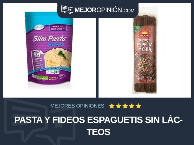 Pasta y fideos Espaguetis Sin lácteos