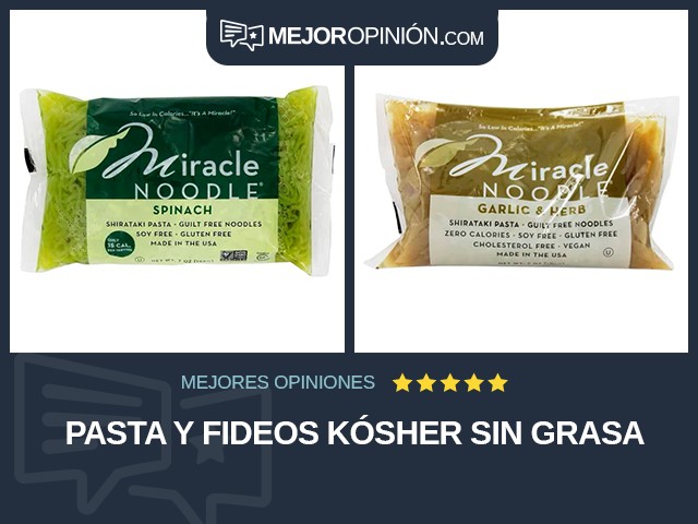 Pasta y fideos Kósher Sin grasa