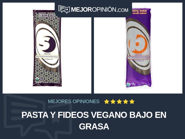 Pasta y fideos Vegano Bajo en grasa