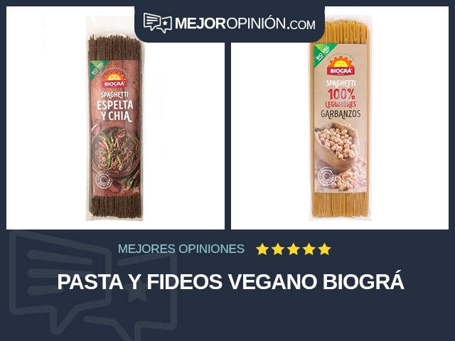 Pasta y fideos Vegano Biográ