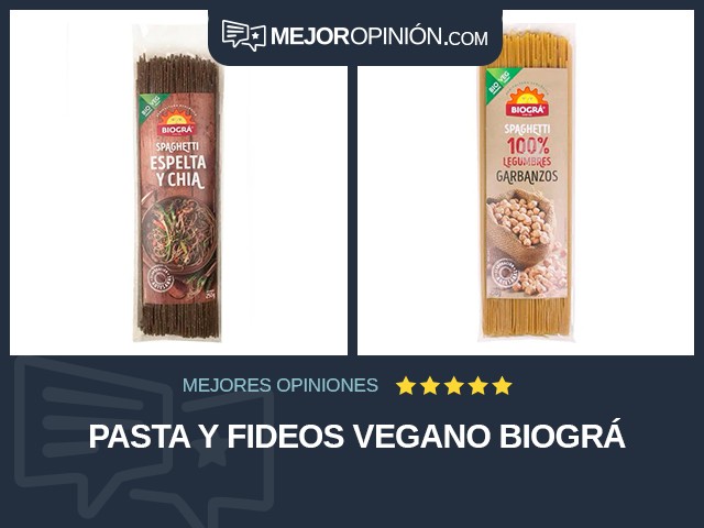 Pasta y fideos Vegano Biográ