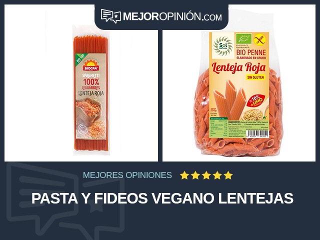 Pasta y fideos Vegano Lentejas