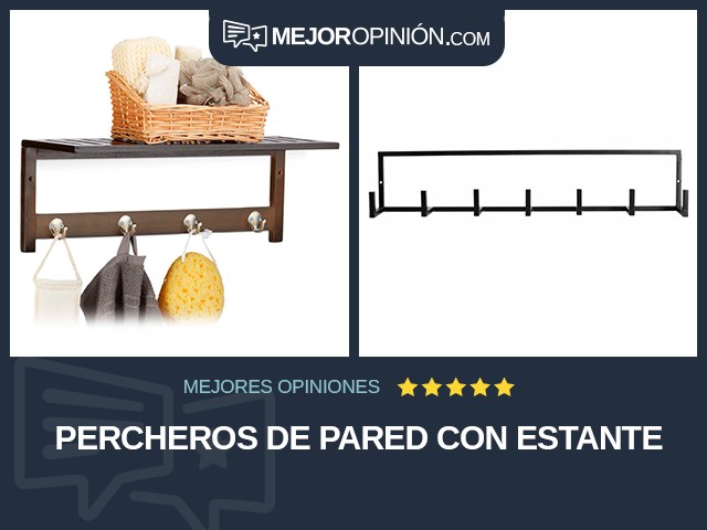 Percheros De pared Con estante