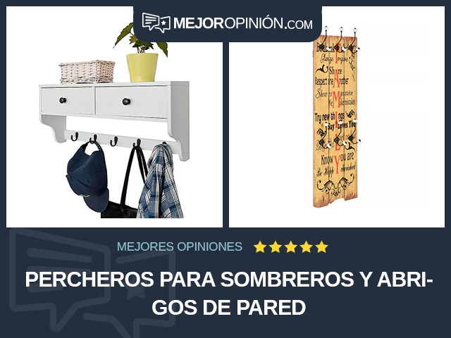 Percheros para sombreros y abrigos De pared