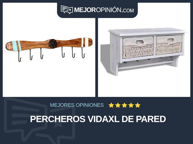 Percheros vidaXL De pared