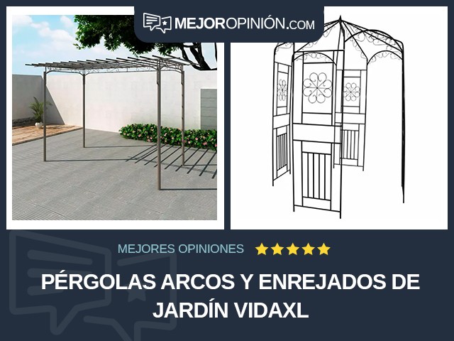 Pérgolas arcos y enrejados de jardín vidaXL