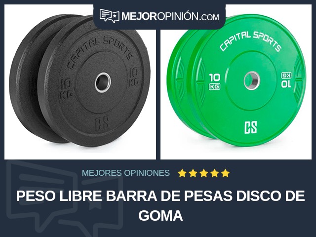 Peso libre Barra de pesas Disco de goma