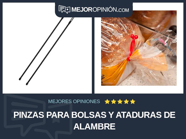 Pinzas para bolsas y ataduras de alambre