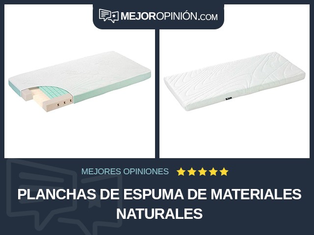 Planchas de espuma De materiales naturales