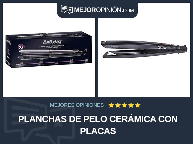 Planchas de pelo Cerámica Con placas