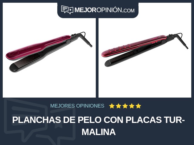 Planchas de pelo Con placas Turmalina