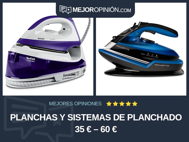 Planchas y sistemas de planchado 35 € – 60 €