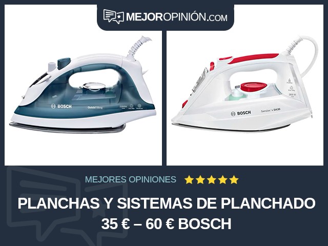 Planchas y sistemas de planchado 35 € – 60 € Bosch