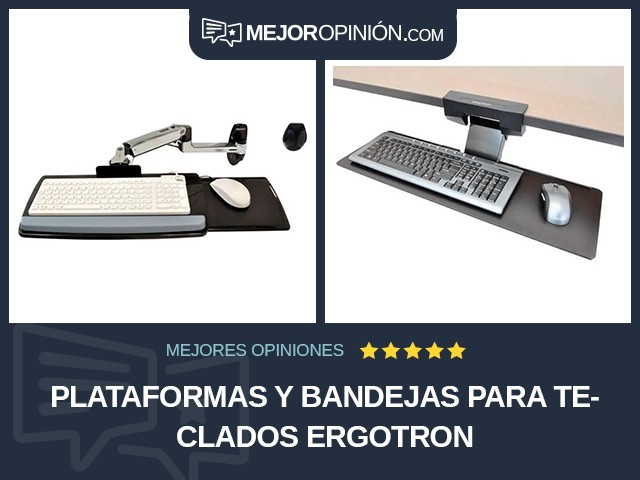 Plataformas y bandejas para teclados Ergotron