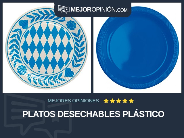 Platos desechables Plástico