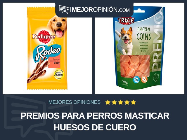 Premios para perros Masticar Huesos de cuero