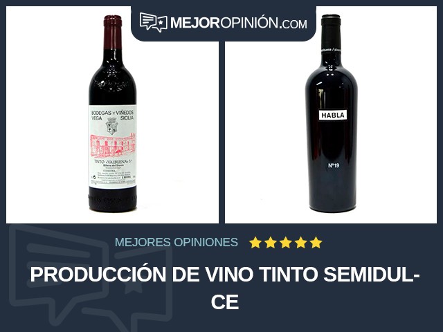 Producción de vino Tinto Semidulce