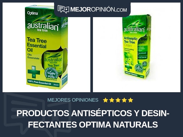 Productos antisépticos y desinfectantes Optima Naturals