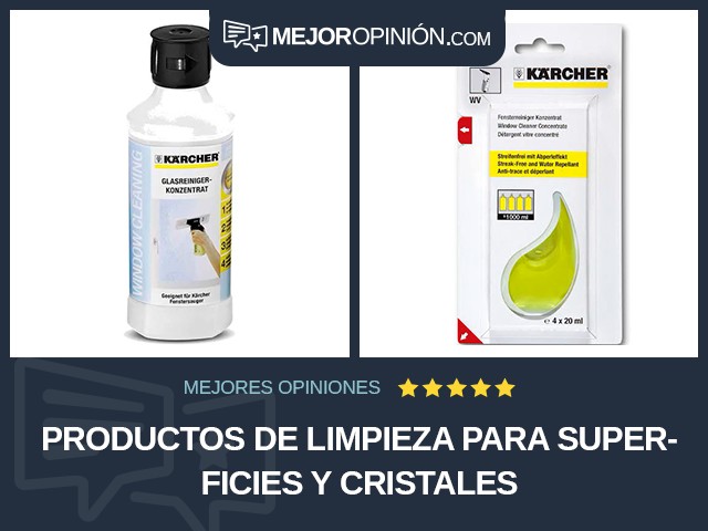 Productos de limpieza para superficies y cristales