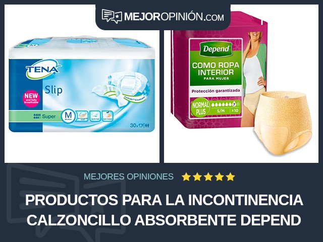 Productos para la incontinencia Calzoncillo absorbente Depend