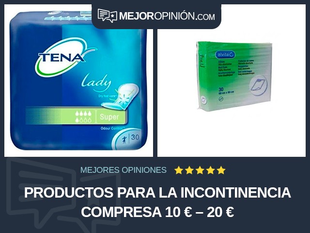 Productos para la incontinencia Compresa 10 € – 20 €
