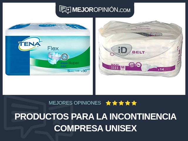 Productos para la incontinencia Compresa Unisex