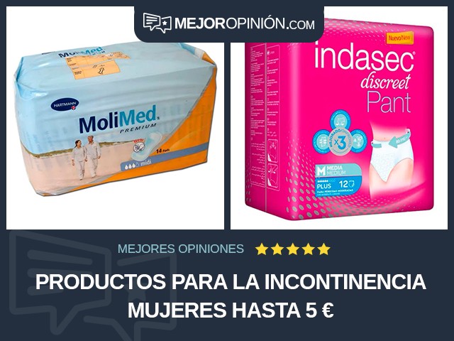 Productos para la incontinencia Mujeres Hasta 5 €