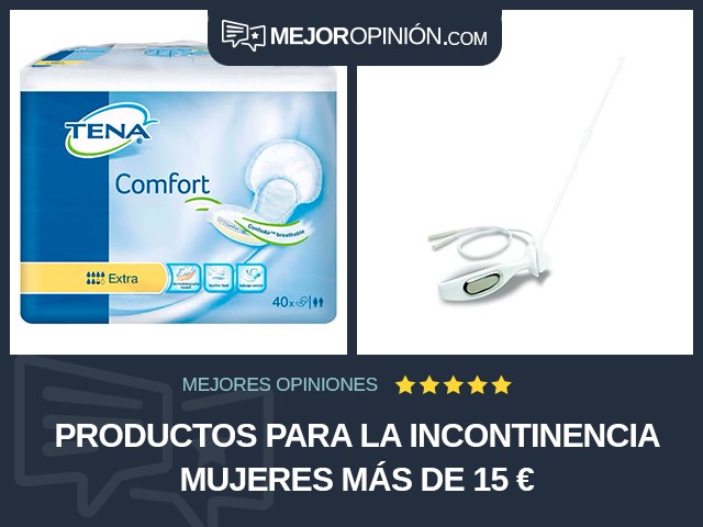 Productos para la incontinencia Mujeres Más de 15 €
