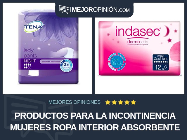 Productos para la incontinencia Mujeres Ropa interior absorbente
