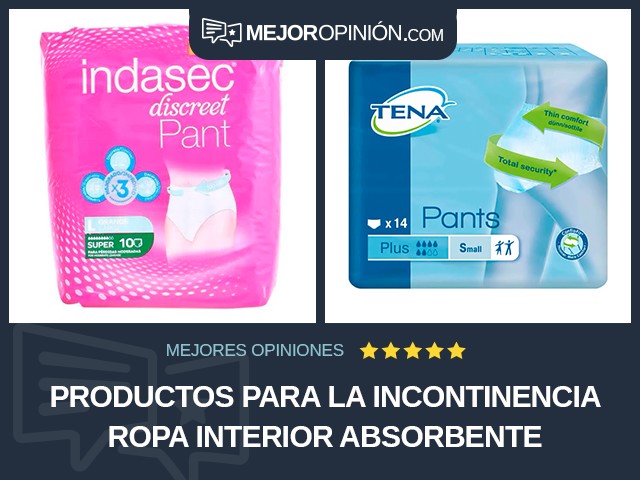 Productos para la incontinencia Ropa interior absorbente