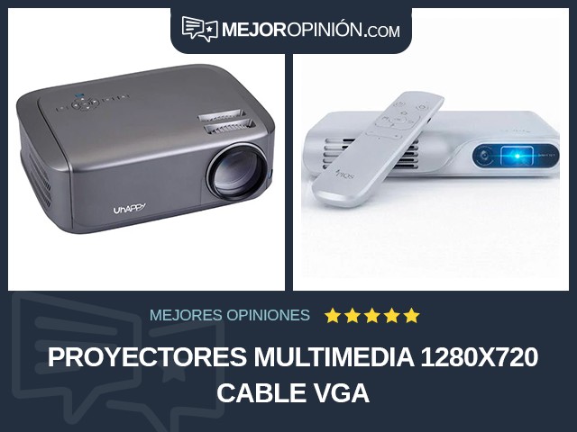 Proyectores multimedia 1280x720 Cable VGA