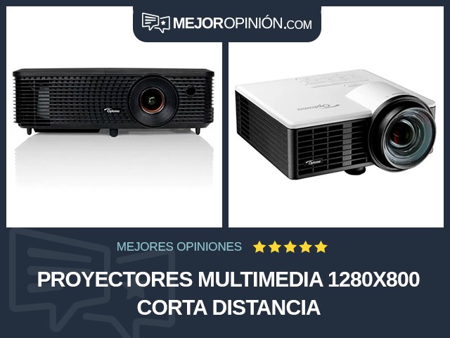 Proyectores multimedia 1280x800 Corta distancia