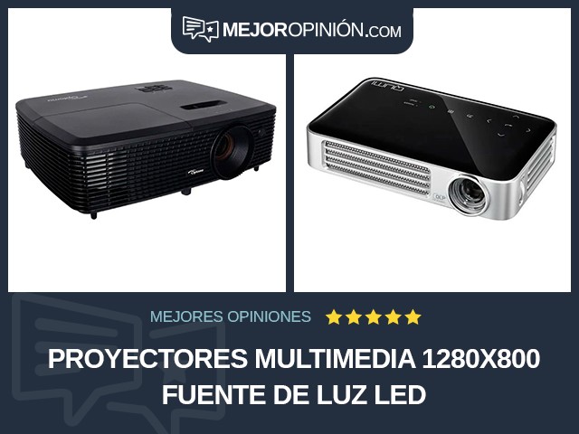 Proyectores multimedia 1280x800 Fuente de luz LED