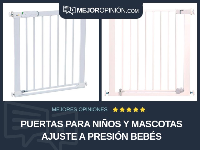 Puertas para niños y mascotas Ajuste a presión Bebés