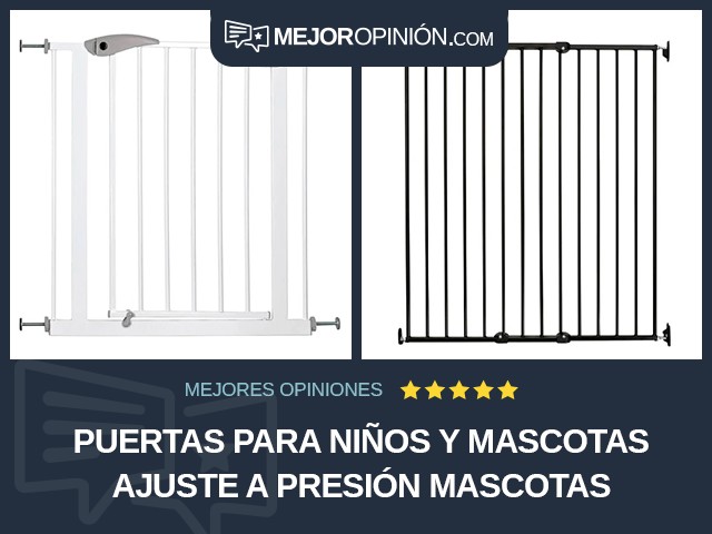 Puertas para niños y mascotas Ajuste a presión Mascotas